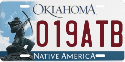 OK license plate 019ATB