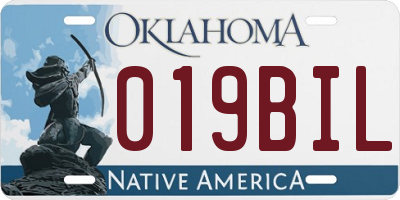 OK license plate 019BIL
