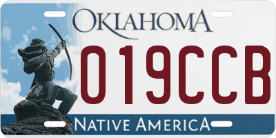 OK license plate 019CCB