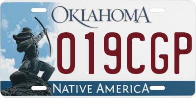 OK license plate 019CGP