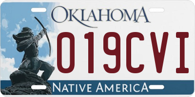 OK license plate 019CVI