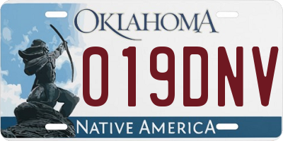 OK license plate 019DNV