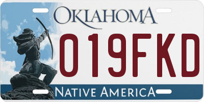 OK license plate 019FKD