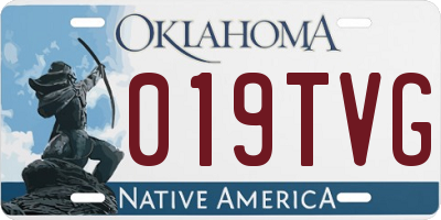 OK license plate 019TVG