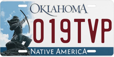 OK license plate 019TVP