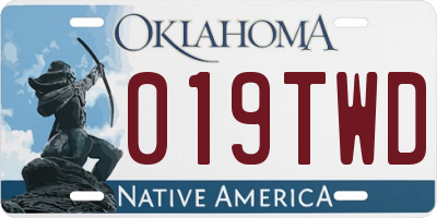 OK license plate 019TWD