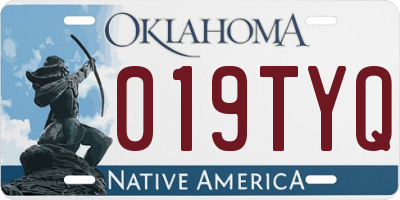 OK license plate 019TYQ
