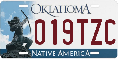 OK license plate 019TZC
