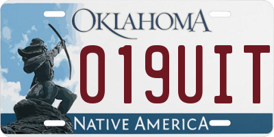 OK license plate 019UIT