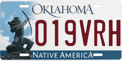 OK license plate 019VRH