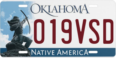 OK license plate 019VSD