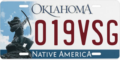 OK license plate 019VSG