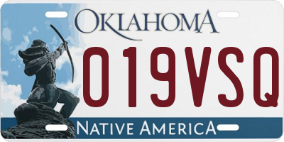 OK license plate 019VSQ