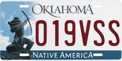 OK license plate 019VSS