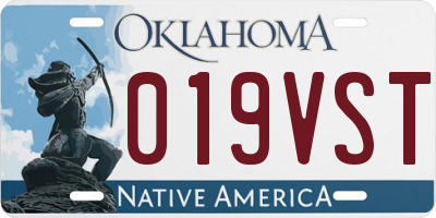OK license plate 019VST