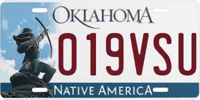 OK license plate 019VSU