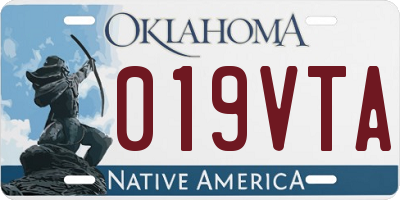 OK license plate 019VTA