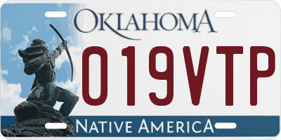 OK license plate 019VTP