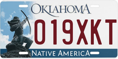 OK license plate 019XKT