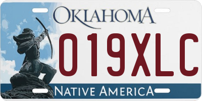 OK license plate 019XLC