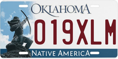 OK license plate 019XLM