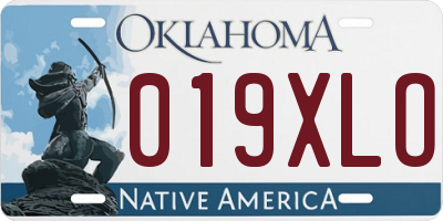 OK license plate 019XLO
