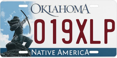 OK license plate 019XLP