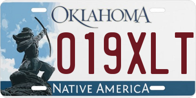 OK license plate 019XLT