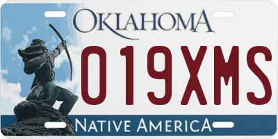 OK license plate 019XMS