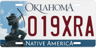 OK license plate 019XRA