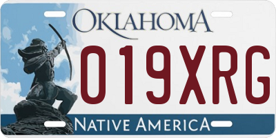OK license plate 019XRG