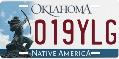 OK license plate 019YLG