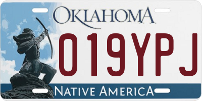 OK license plate 019YPJ