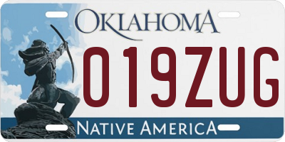 OK license plate 019ZUG