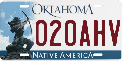 OK license plate 020AHV
