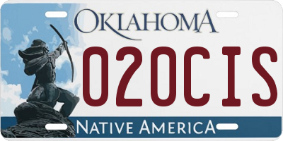 OK license plate 020CIS