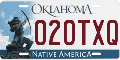 OK license plate 020TXQ