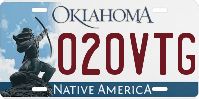 OK license plate 020VTG