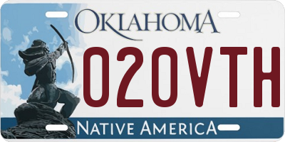OK license plate 020VTH
