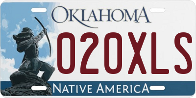 OK license plate 020XLS