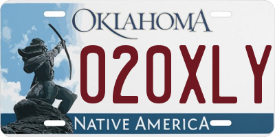 OK license plate 020XLY