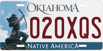 OK license plate 020XQS
