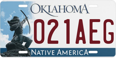 OK license plate 021AEG