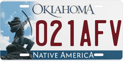 OK license plate 021AFV