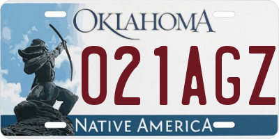OK license plate 021AGZ