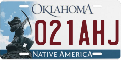 OK license plate 021AHJ