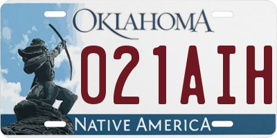 OK license plate 021AIH
