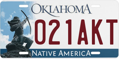 OK license plate 021AKT