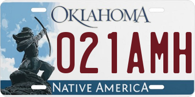 OK license plate 021AMH