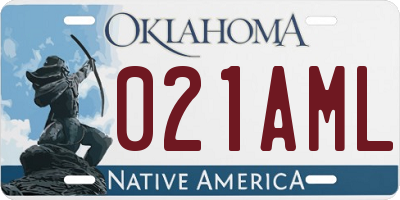 OK license plate 021AML